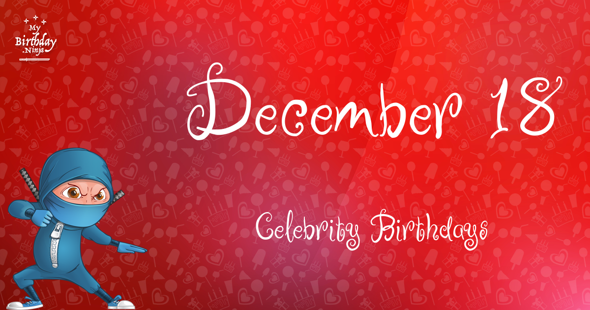 December 18 Celebrity Birthdays Ninja Poster