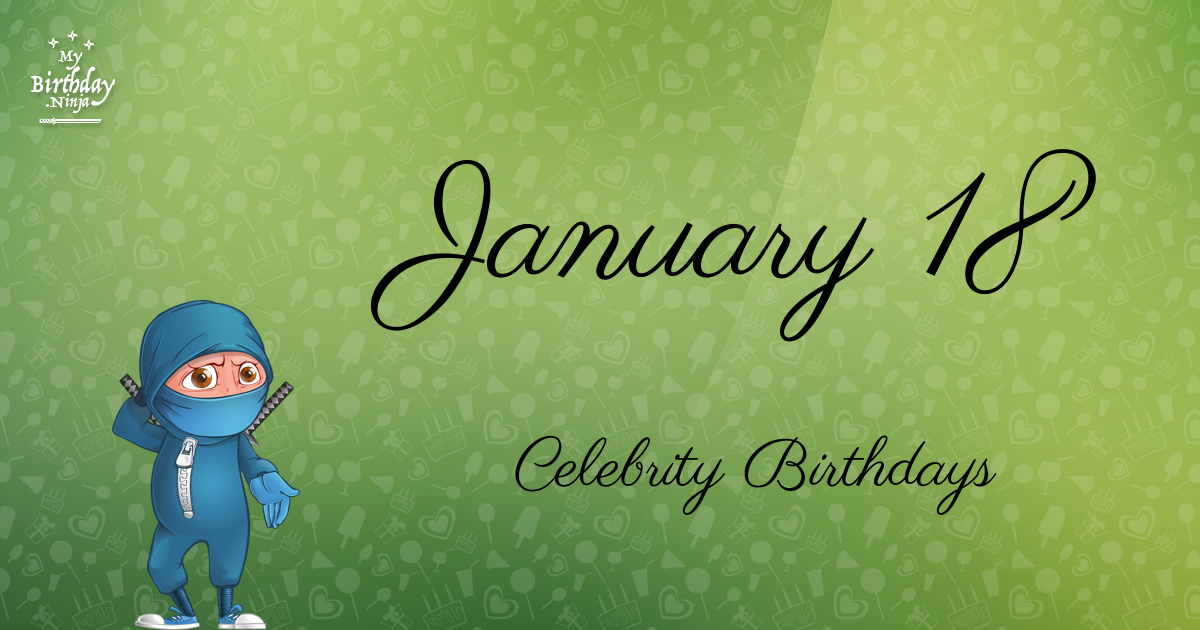 January 18 Celebrity Birthdays Ninja Poster
