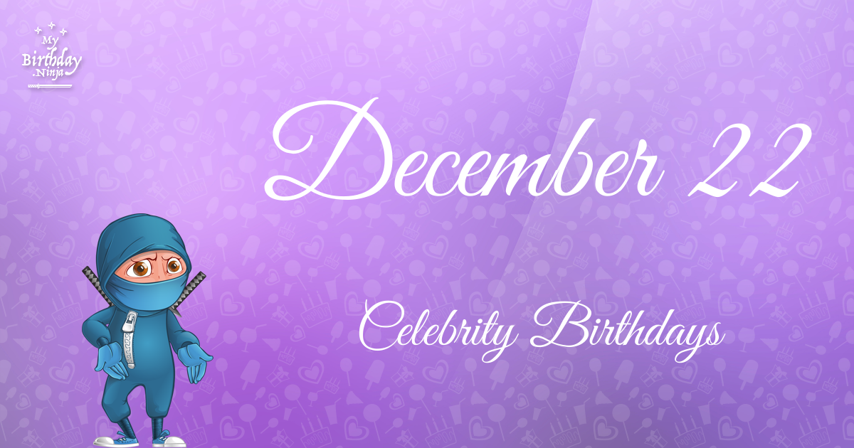 December 22 Celebrity Birthdays Ninja Poster