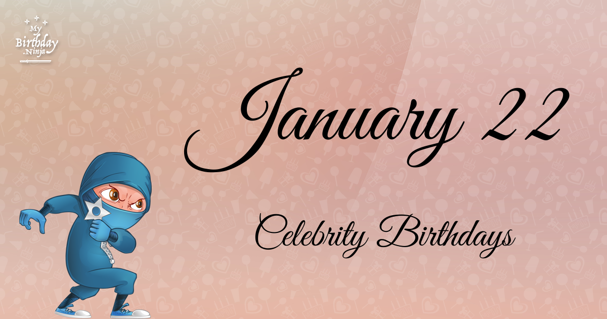 January 22 Celebrity Birthdays Ninja Poster