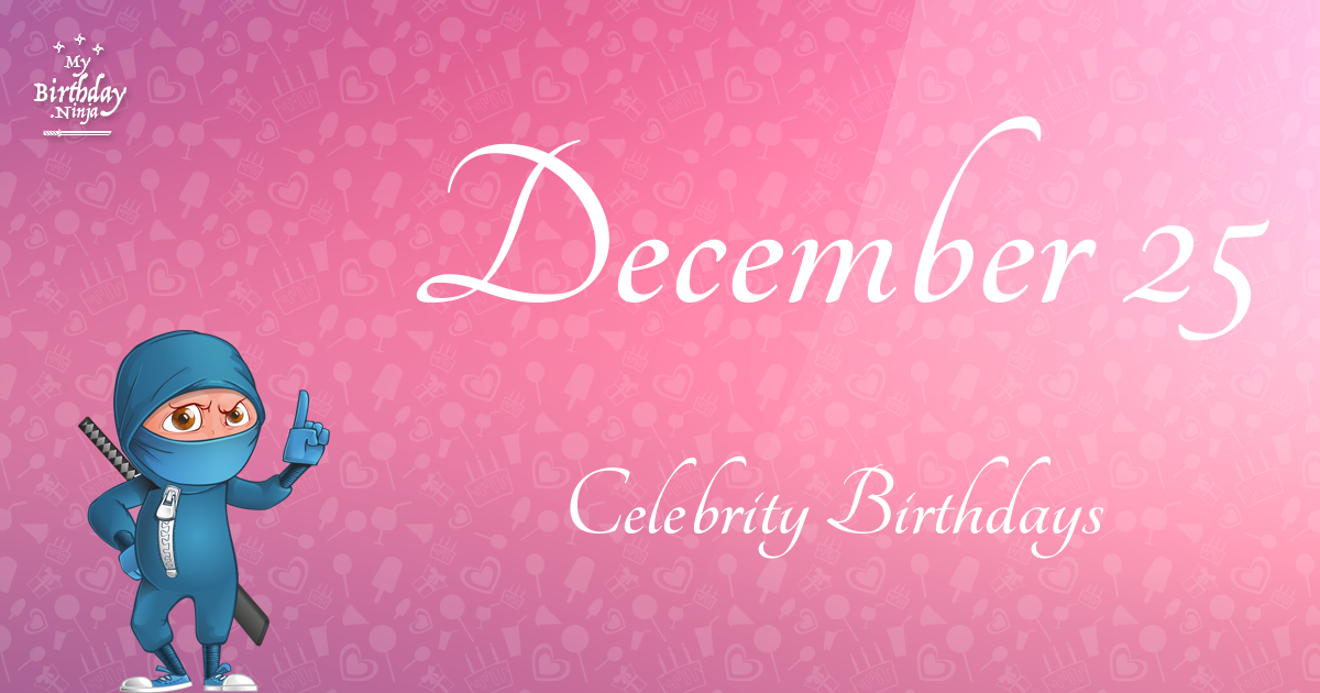 December 25 Celebrity Birthdays Ninja Poster