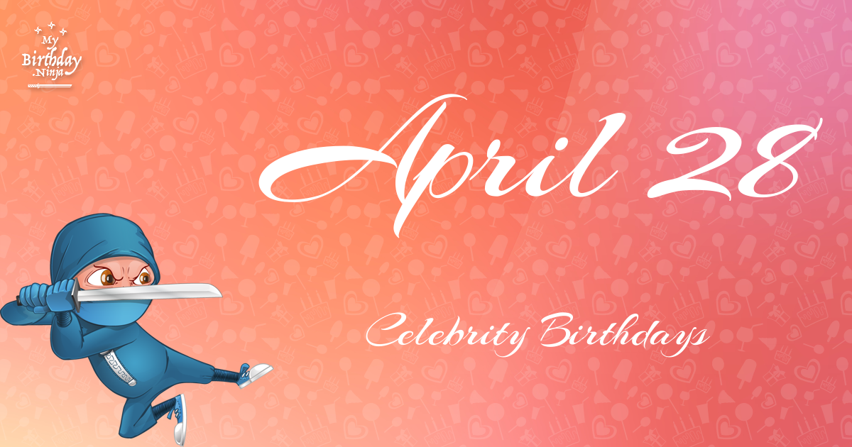 April 28 Celebrity Birthdays Ninja Poster