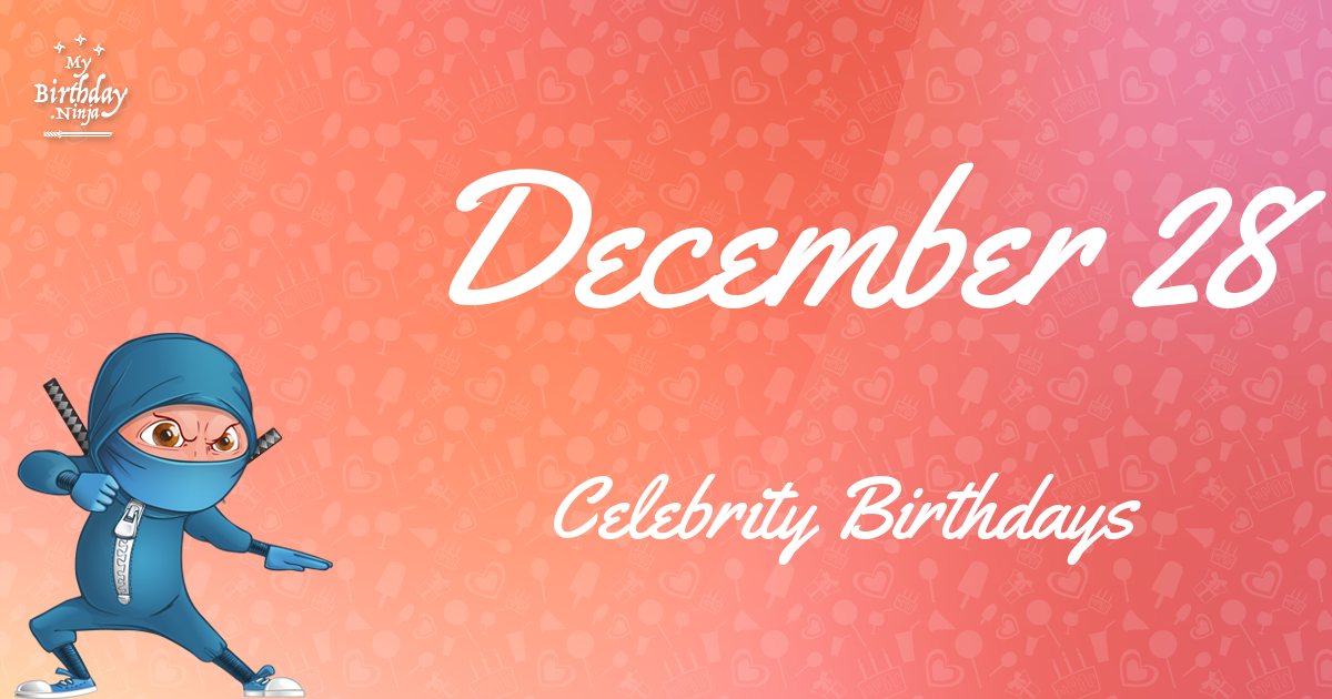 December 28 Celebrity Birthdays Ninja Poster