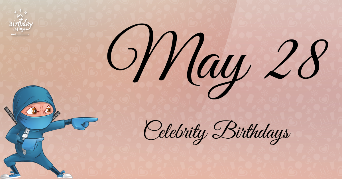 May 28 Celebrity Birthdays Ninja Poster