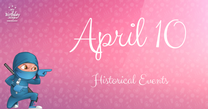 April 10 Birthday Events Poster