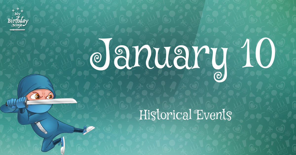 January 10 Events Birthday Ninja Poster