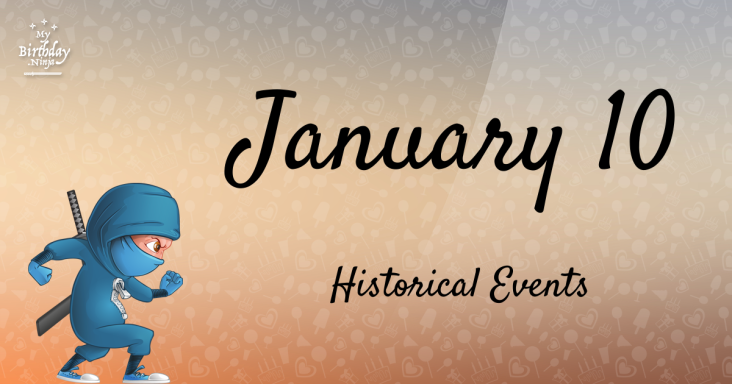 January 10 Birthday Events Poster