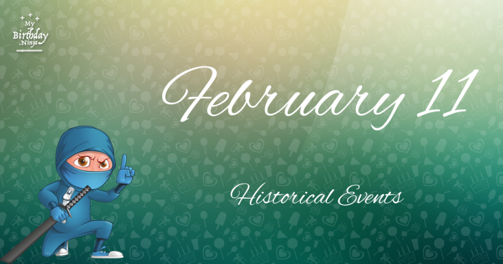 February 11 Birthday Events Poster