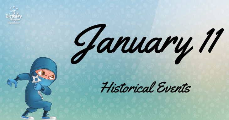 January 11 Birthday Events Poster