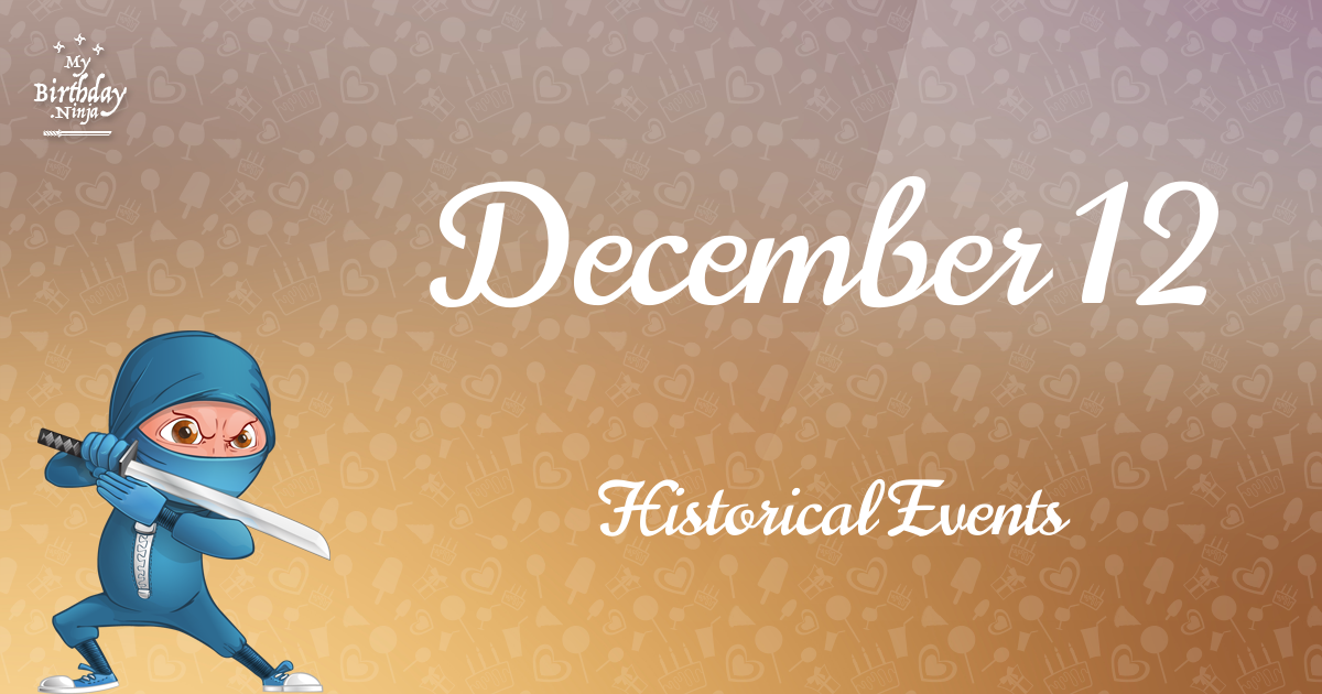 December 12 Events Birthday Ninja Poster
