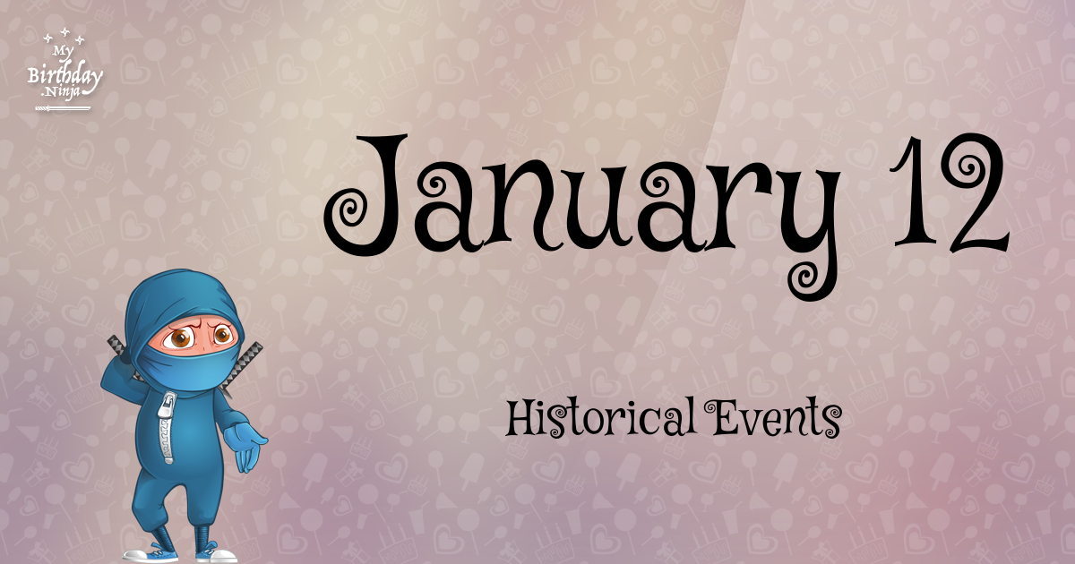 January 12 Events Birthday Ninja Poster