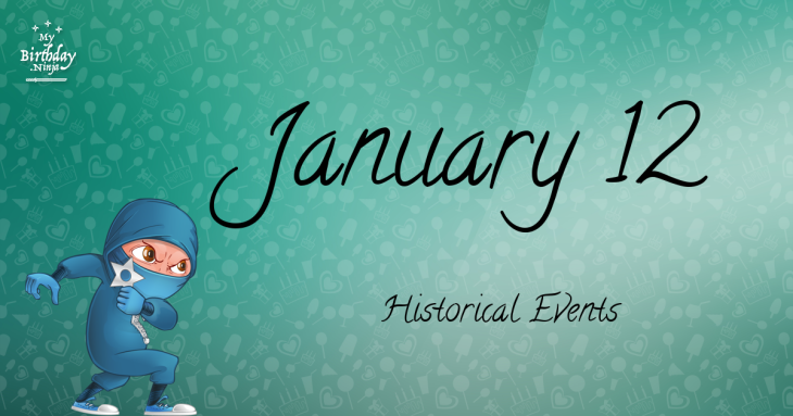 January 12 Birthday Events Poster