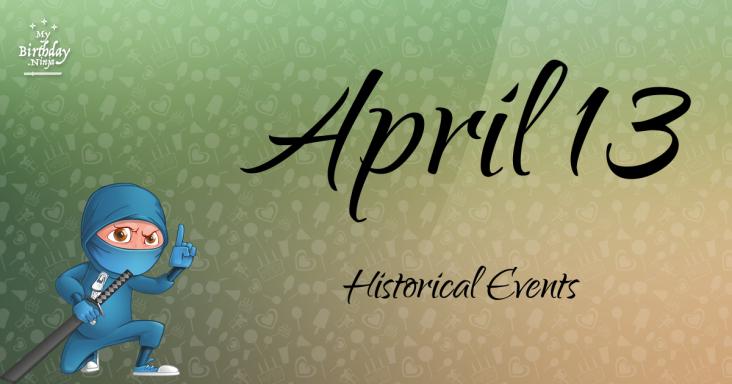 April 13 Birthday Events Poster