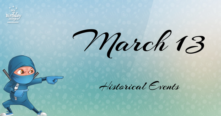 March 13 Birthday Events Poster