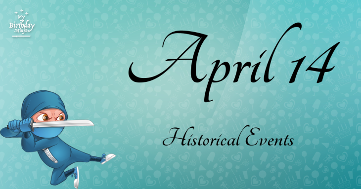 April 14 Birthday Events Poster