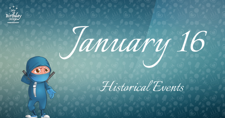 January 16 Birthday Events Poster