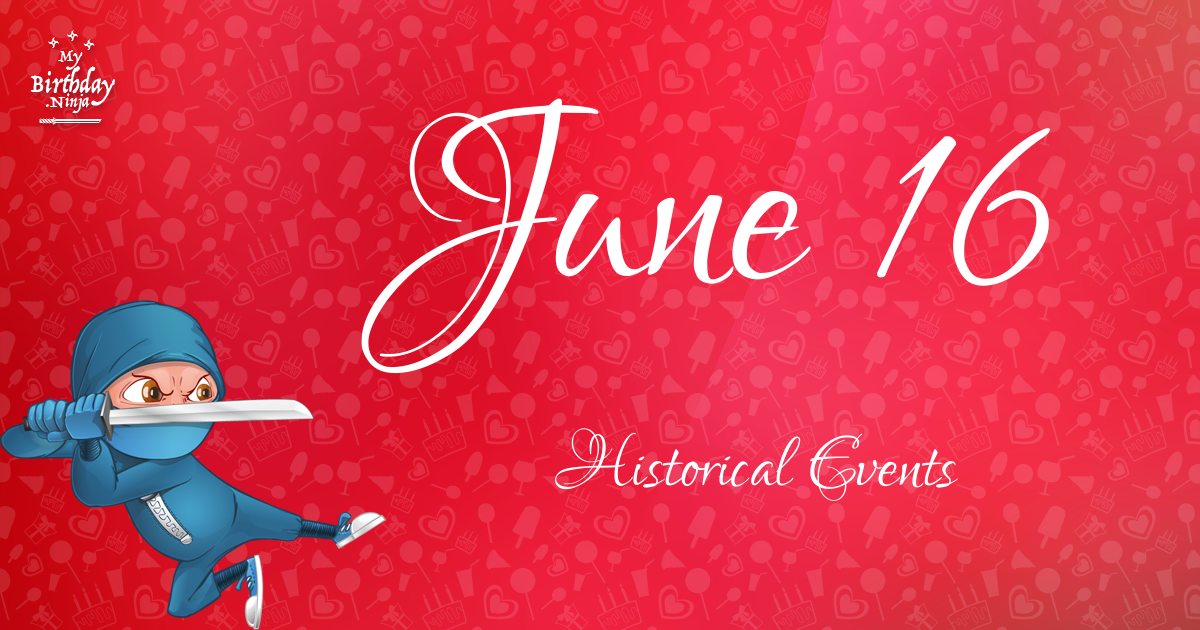 June 16 Events Birthday Ninja Poster