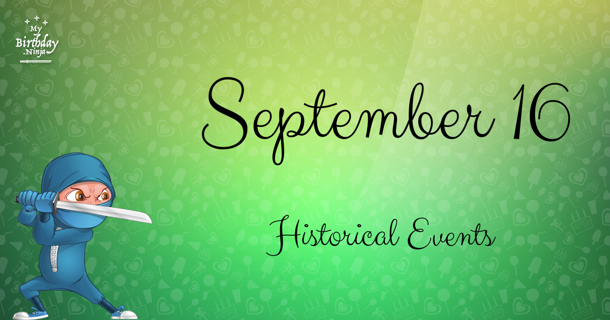 September 16 Events Birthday Ninja Poster