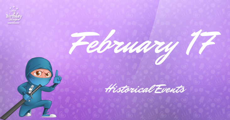 February 17 Birthday Events Poster