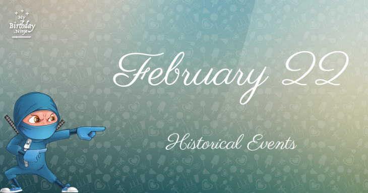 February 22 Birthday Events Poster