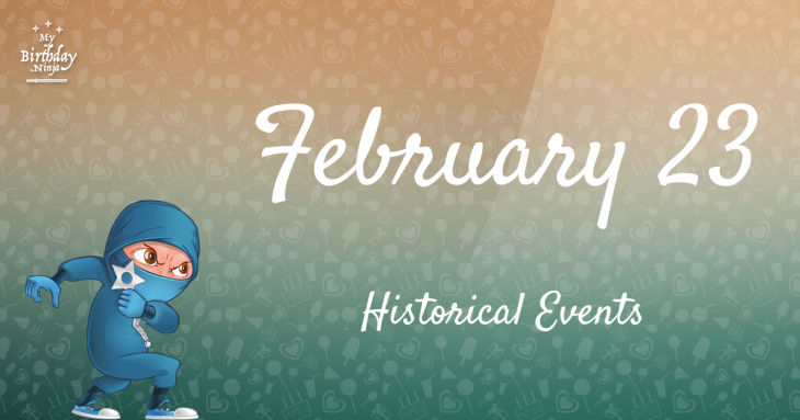 February 23 Birthday Events Poster