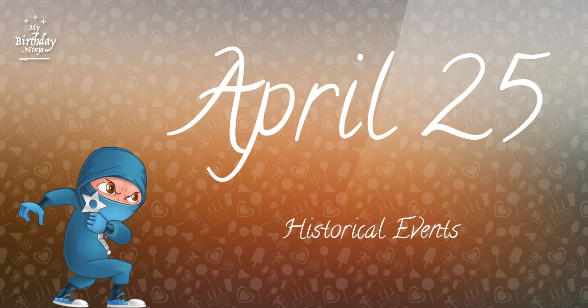 April 25 Events Birthday Ninja Poster