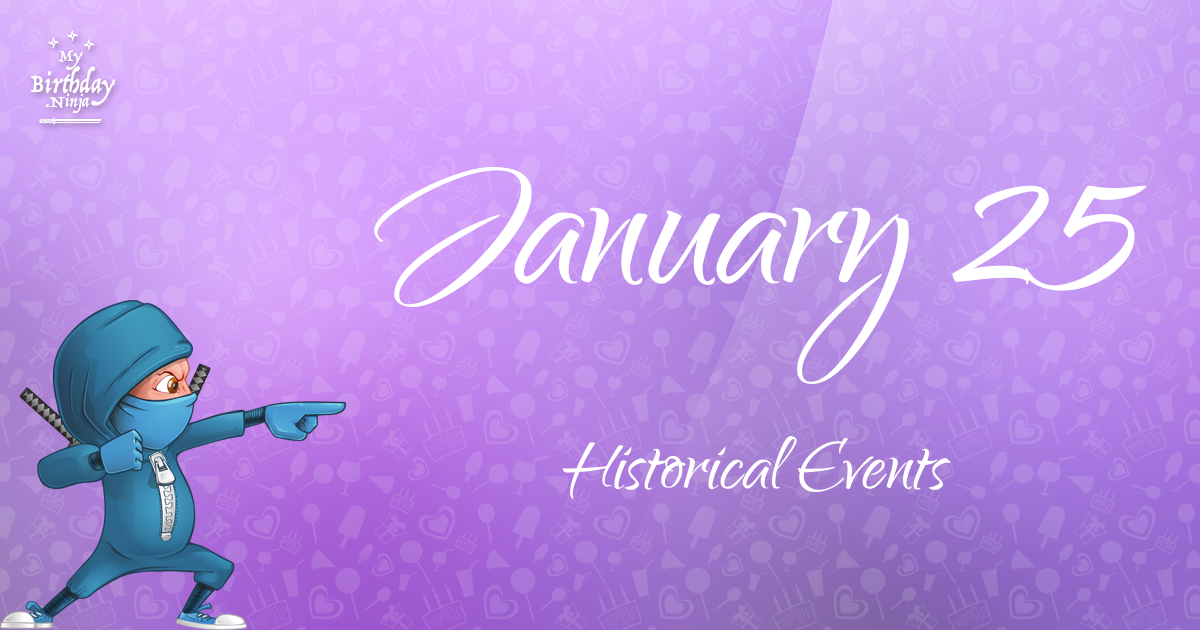 January 25 Events Birthday Ninja Poster
