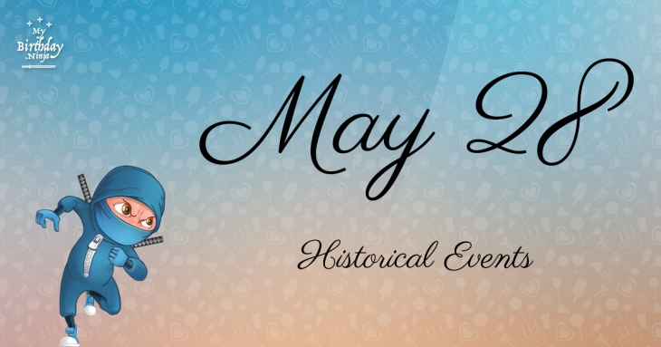 May 28 Birthday Events Poster