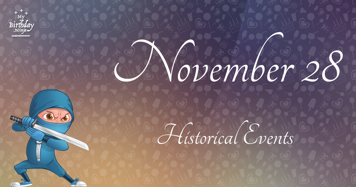 November 28 Events Birthday Ninja Poster