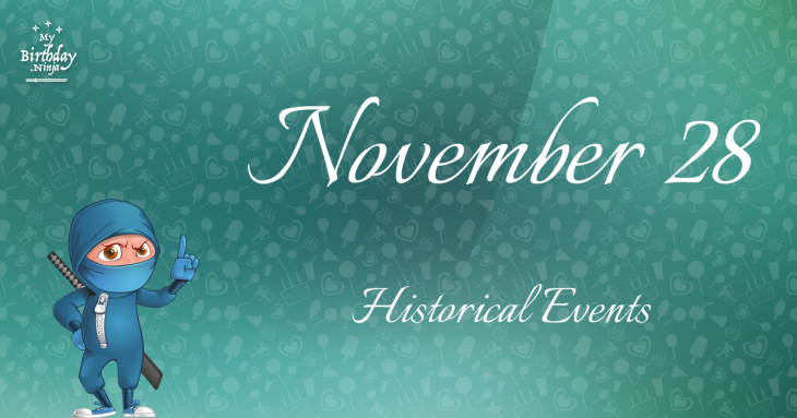November 28 Birthday Events Poster