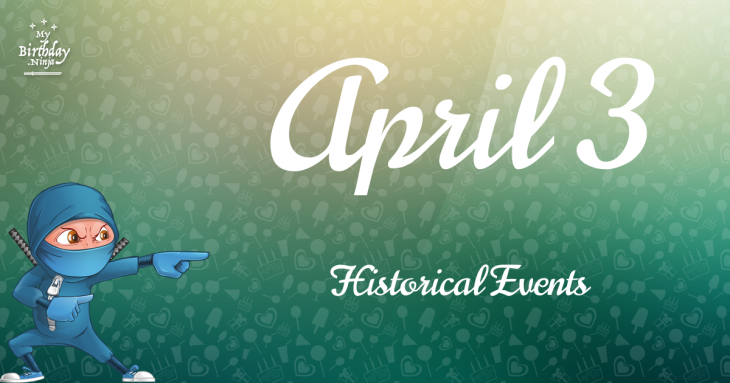April 3 Birthday Events Poster
