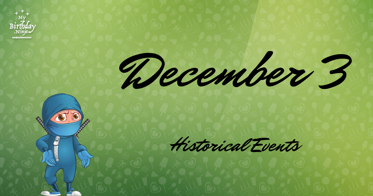 December 3 Events Birthday Ninja Poster