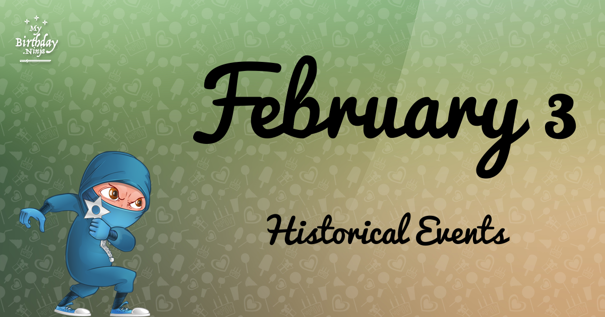 February 3 Events Birthday Ninja Poster