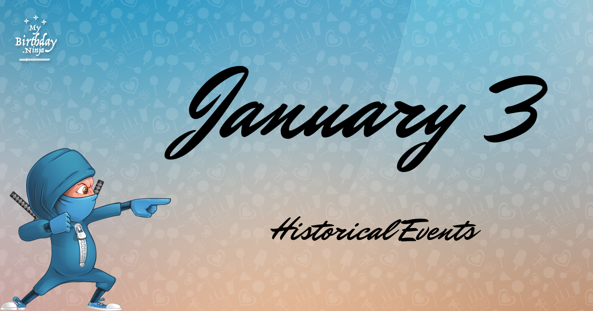January 3 Events Birthday Ninja Poster