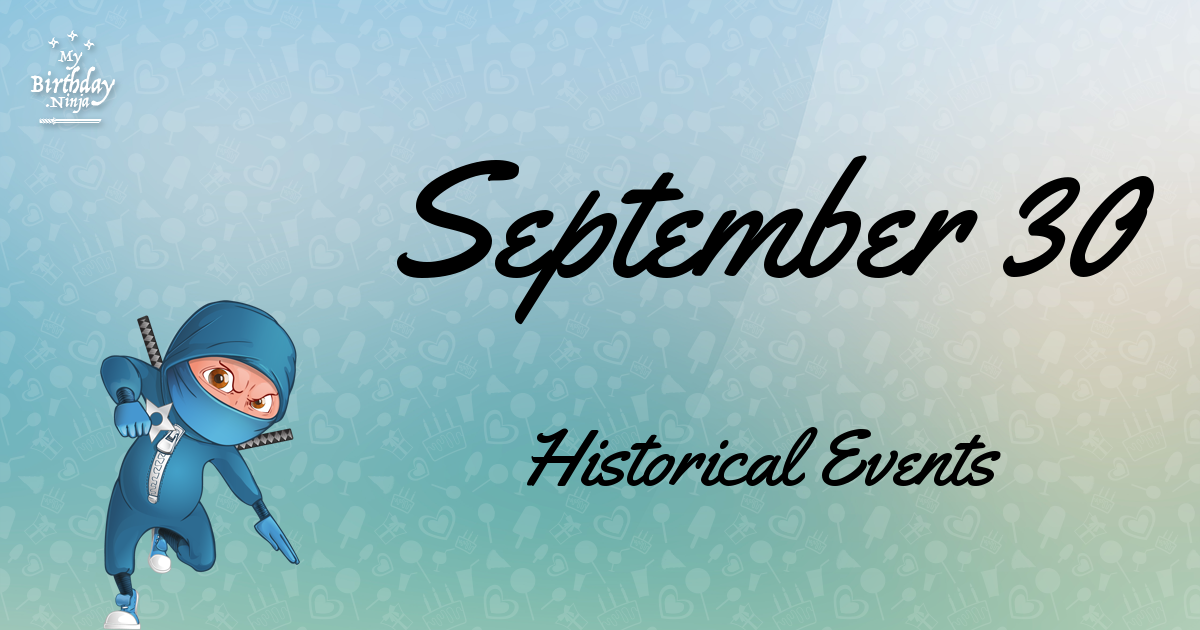 September 30 Events Birthday Ninja Poster