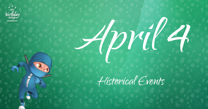 April 4 Birthday Events Poster