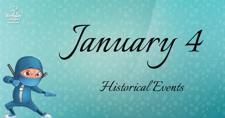 January 4 Birthday Events Poster