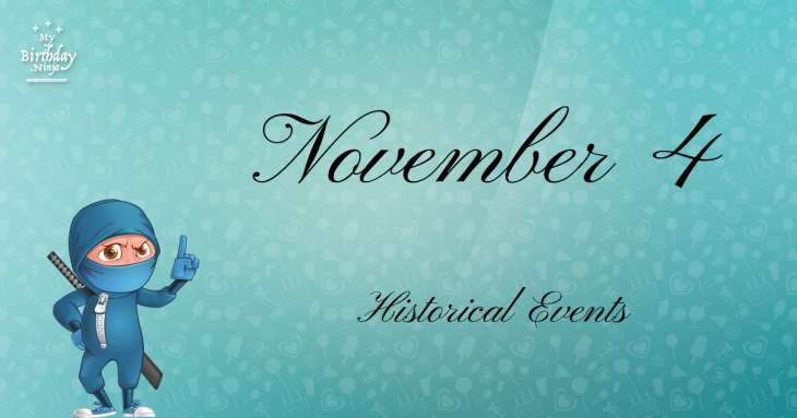 November 4 Birthday Events Poster