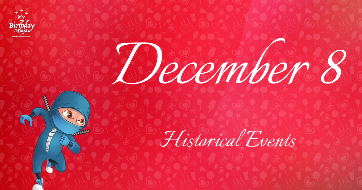 December 8 Events Birthday Ninja Poster