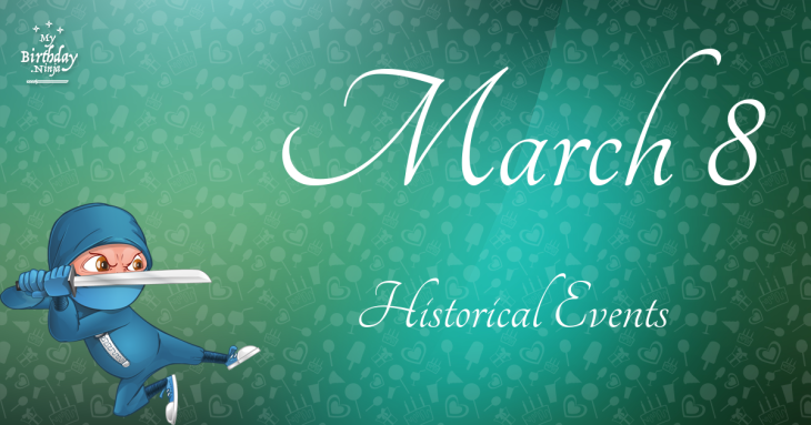 March 8 Birthday Events Poster