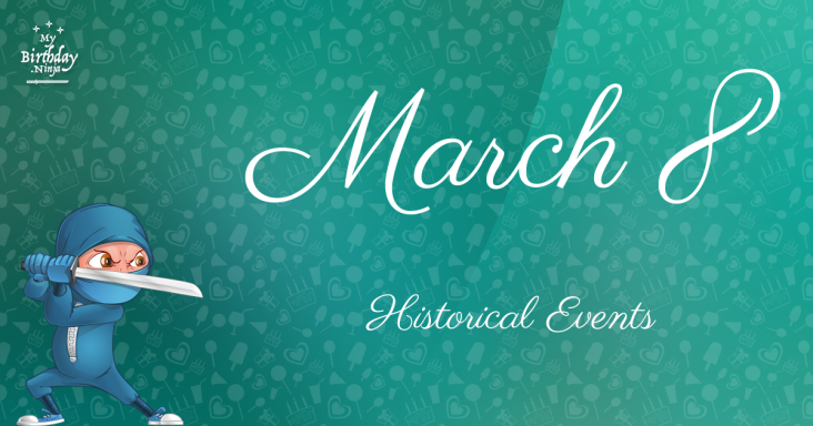 March 8 Birthday Events Poster