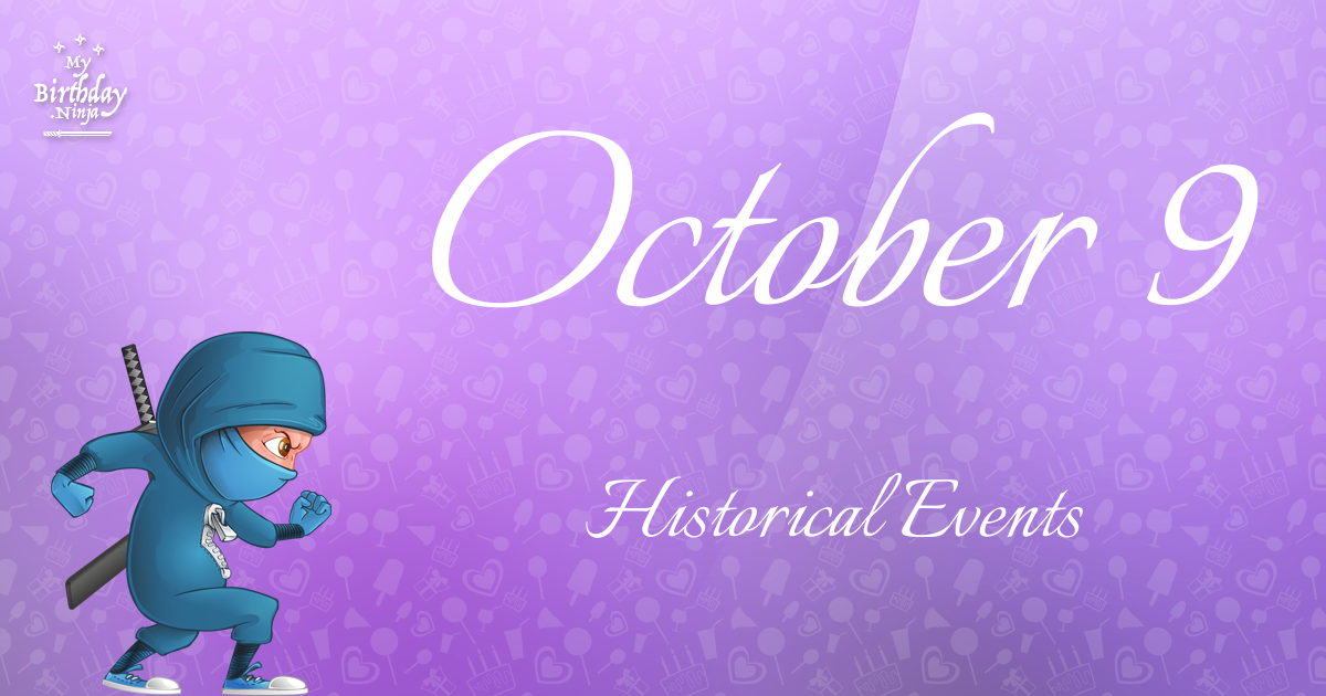 October 9 Events Birthday Ninja Poster