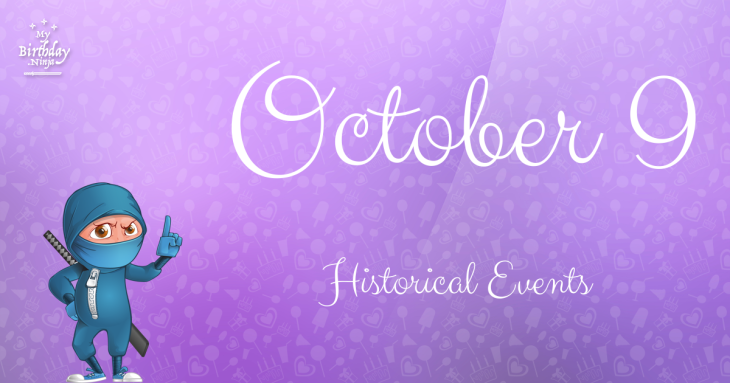 October 9 Birthday Events Poster