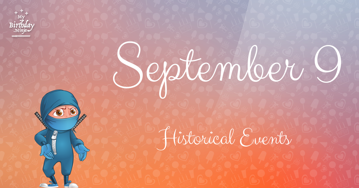September 9 Events Birthday Ninja Poster