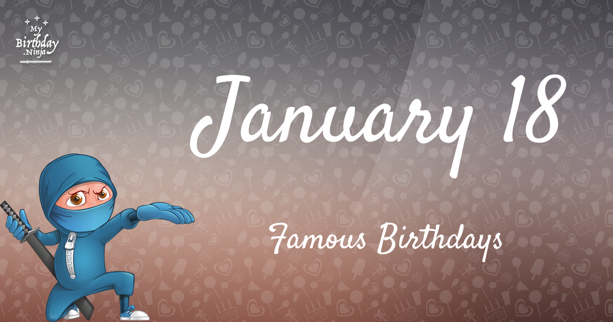 January 18 Famous Birthdays Ninja Poster