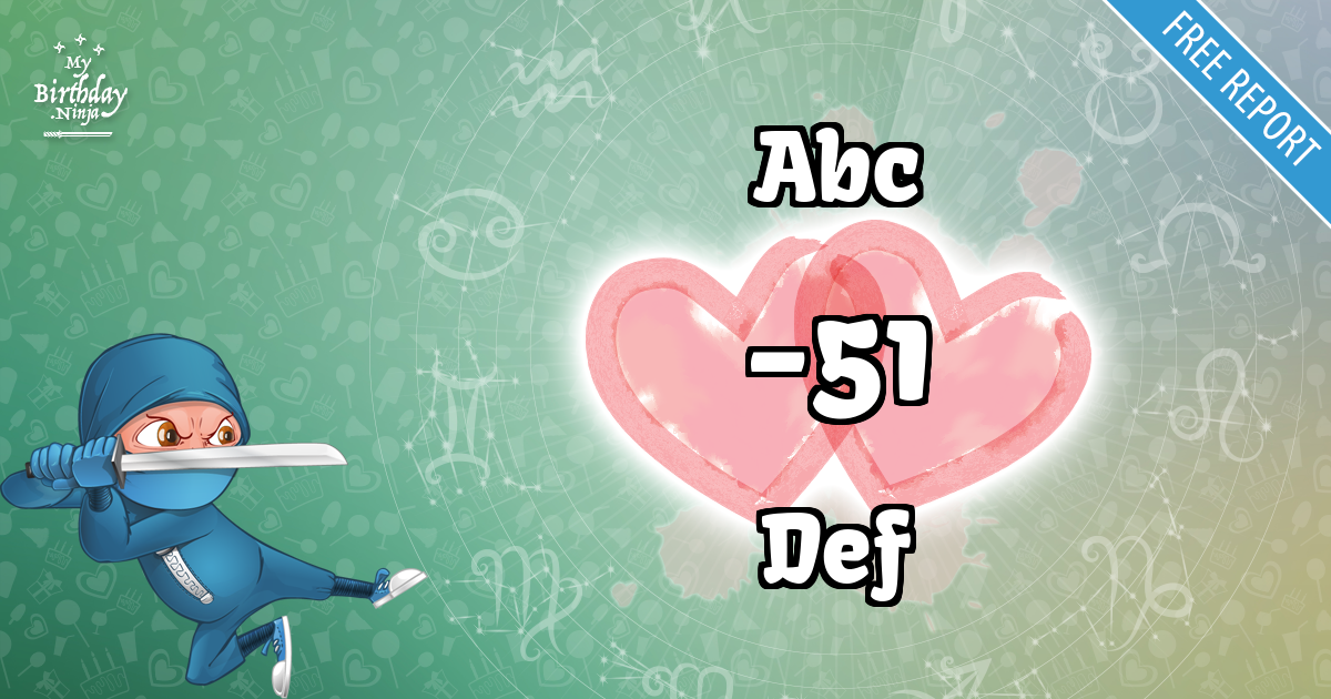 Abc and Def Love Match Score