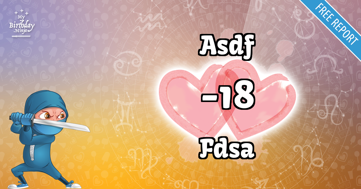 Asdf and Fdsa Love Match Score