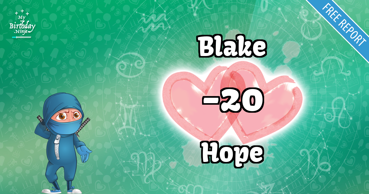 Blake and Hope Love Match Score