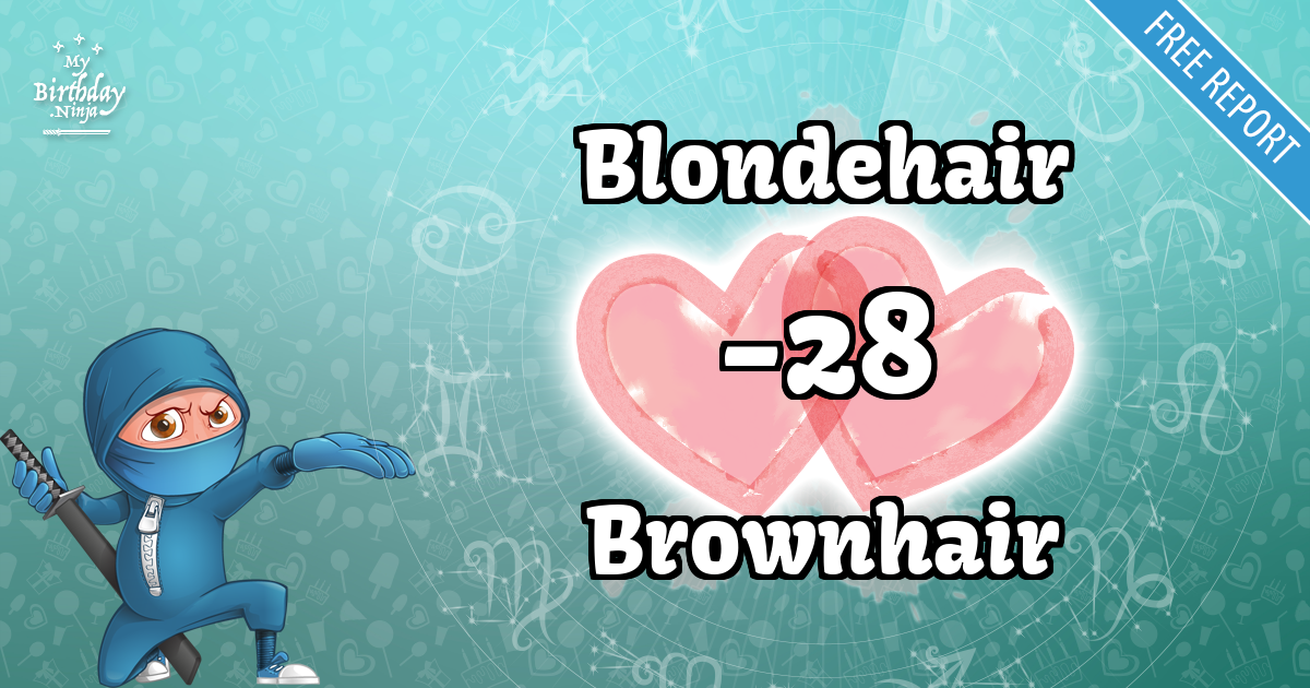 Blondehair and Brownhair Love Match Score
