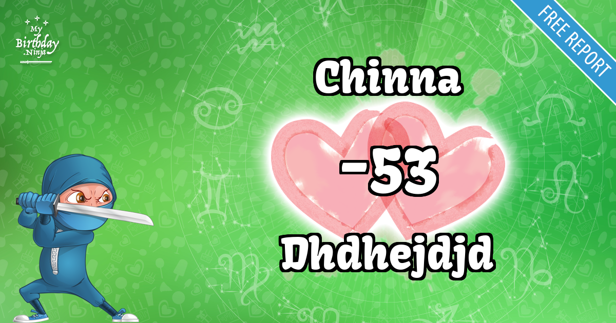 Chinna and Dhdhejdjd Love Match Score